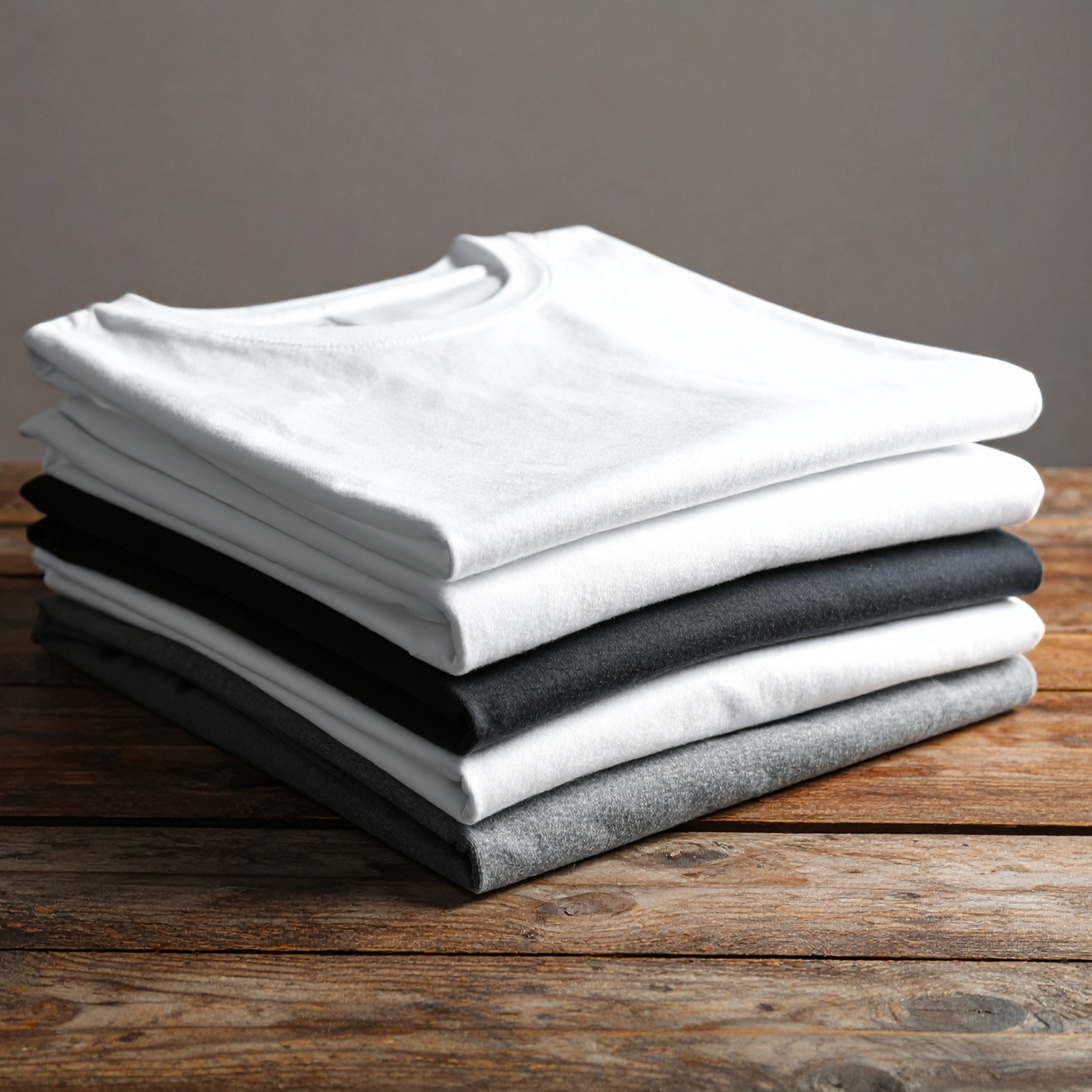 Vêtements confortables pliés pour toute la famille